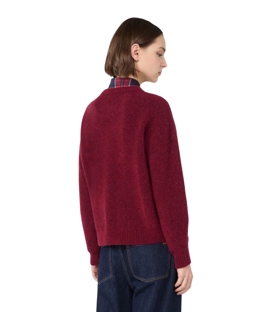Max Mara Weekend Maglione in Misto Alpaca TUONO Bordeaux