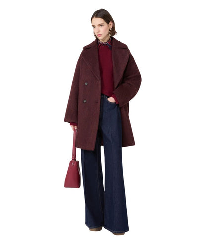 Max Mara Weekend Maglione in Misto Alpaca TUONO Bordeaux
