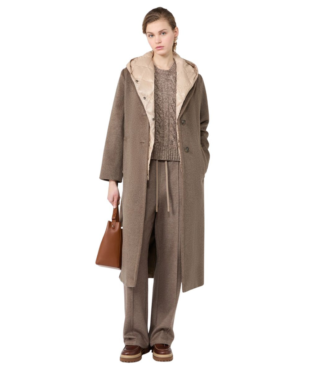 Max Mara Weekend Pantalone in Misto Lana TENDA Marrone