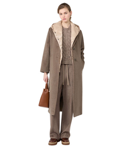 Max Mara Weekend Pantalone in Misto Lana TENDA Marrone