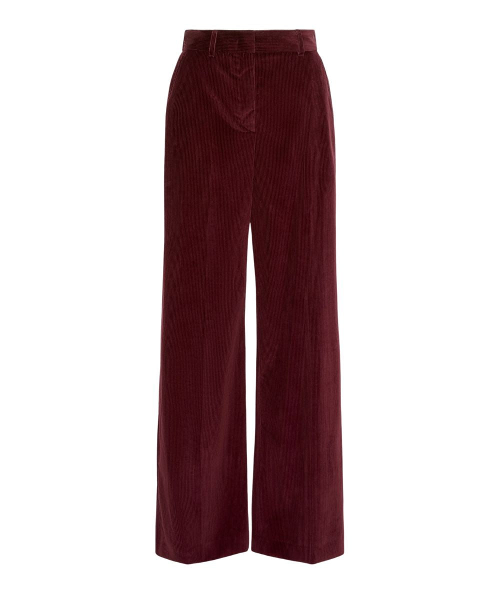 Max Mara Weekend Pantalone in Velluto Rigato TANIA Bordeaux