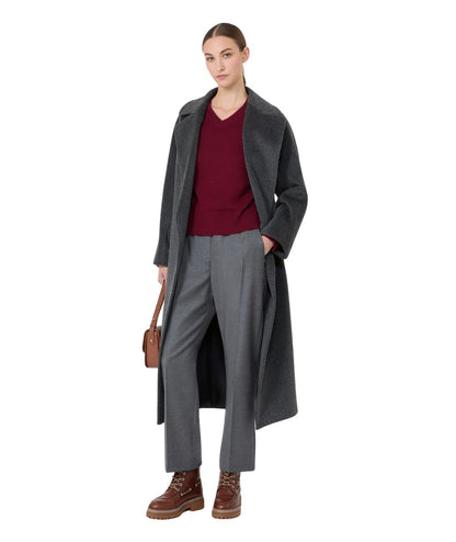 Max Mara Weekend Pantaloni in Flanella di Lana HATELEY Grigio Melange
