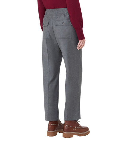 Max Mara Weekend Pantaloni in Flanella di Lana HATELEY Grigio Melange
