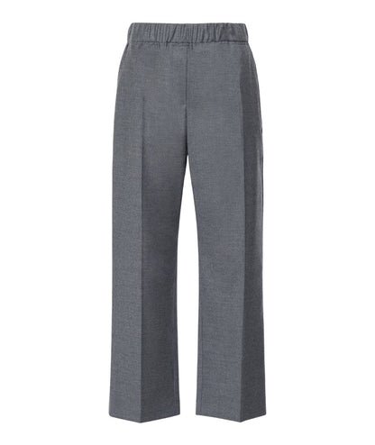 Max Mara Weekend Pantaloni in Flanella di Lana HATELEY Grigio Melange