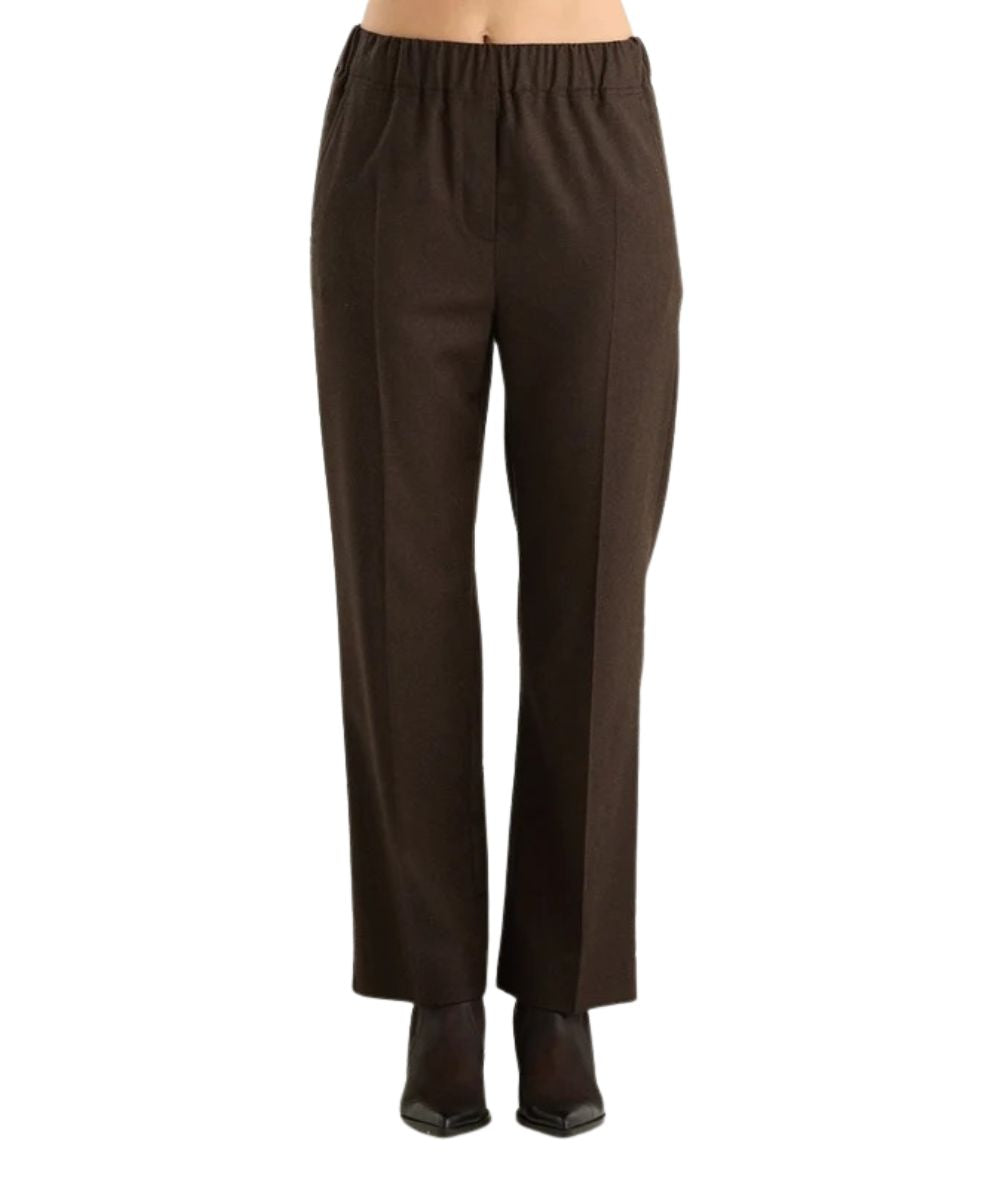 Max Mara Weekend Pantaloni in Flanella di Lana HATELEY Marrone