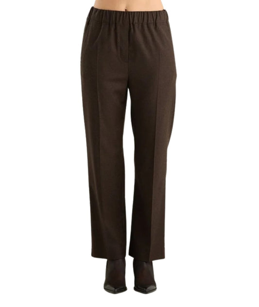 Max Mara Weekend Pantaloni in Flanella di Lana HATELEY Marrone
