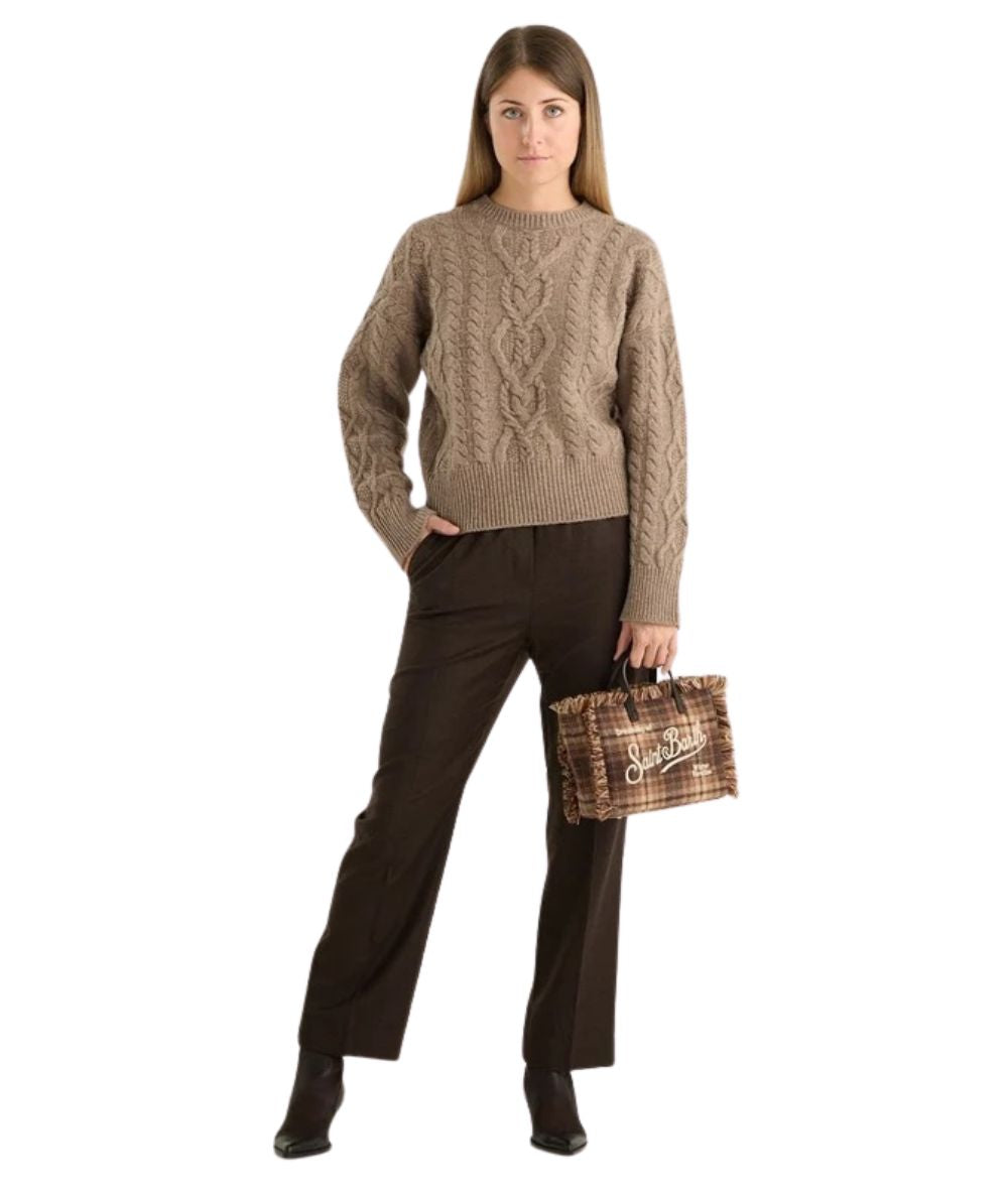 Max Mara Weekend Pantaloni in Flanella di Lana HATELEY Marrone