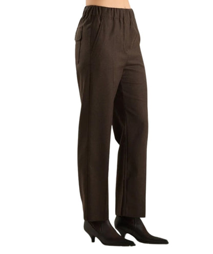 Max Mara Weekend Pantaloni in Flanella di Lana HATELEY Marrone