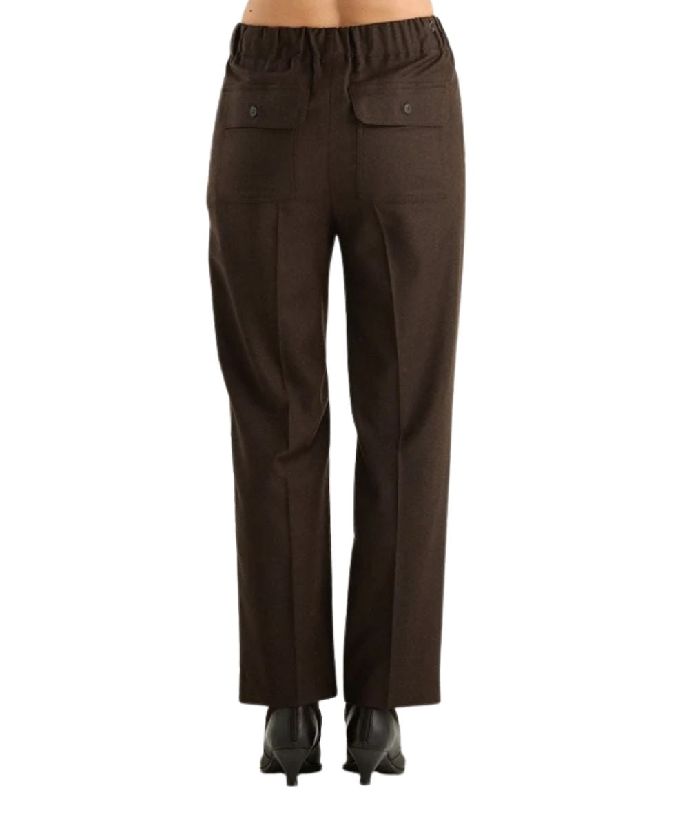 Max Mara Weekend Pantaloni in Flanella di Lana HATELEY Marrone