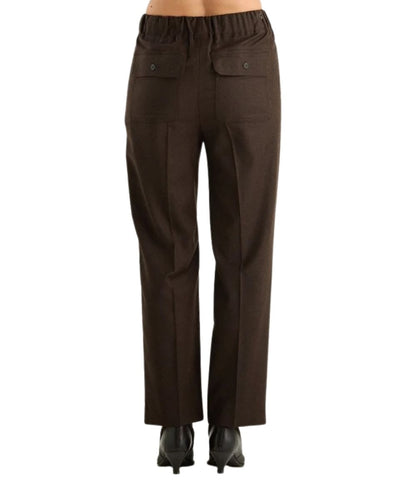 Max Mara Weekend Pantaloni in Flanella di Lana HATELEY Marrone