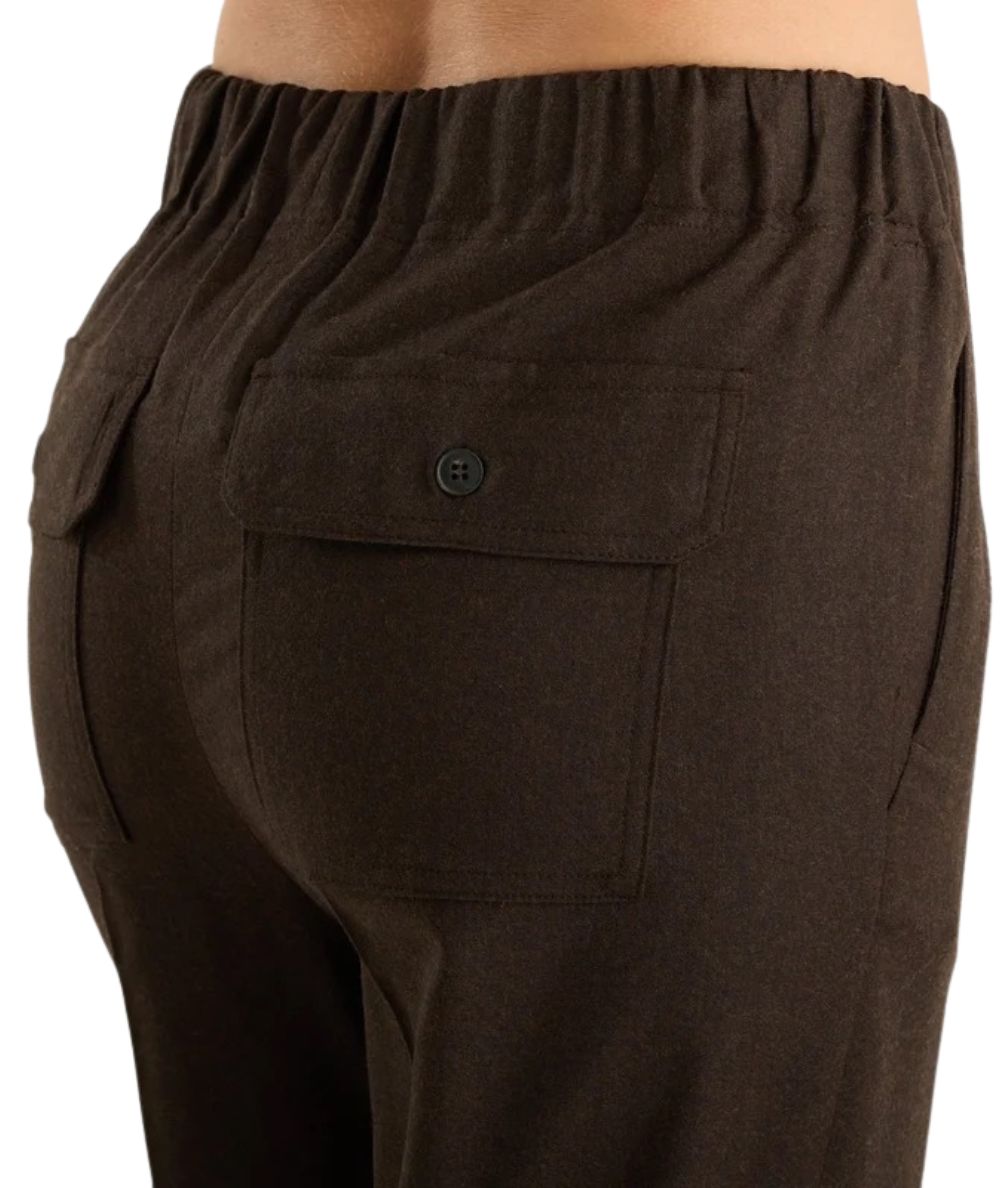 Max Mara Weekend Pantaloni in Flanella di Lana HATELEY Marrone