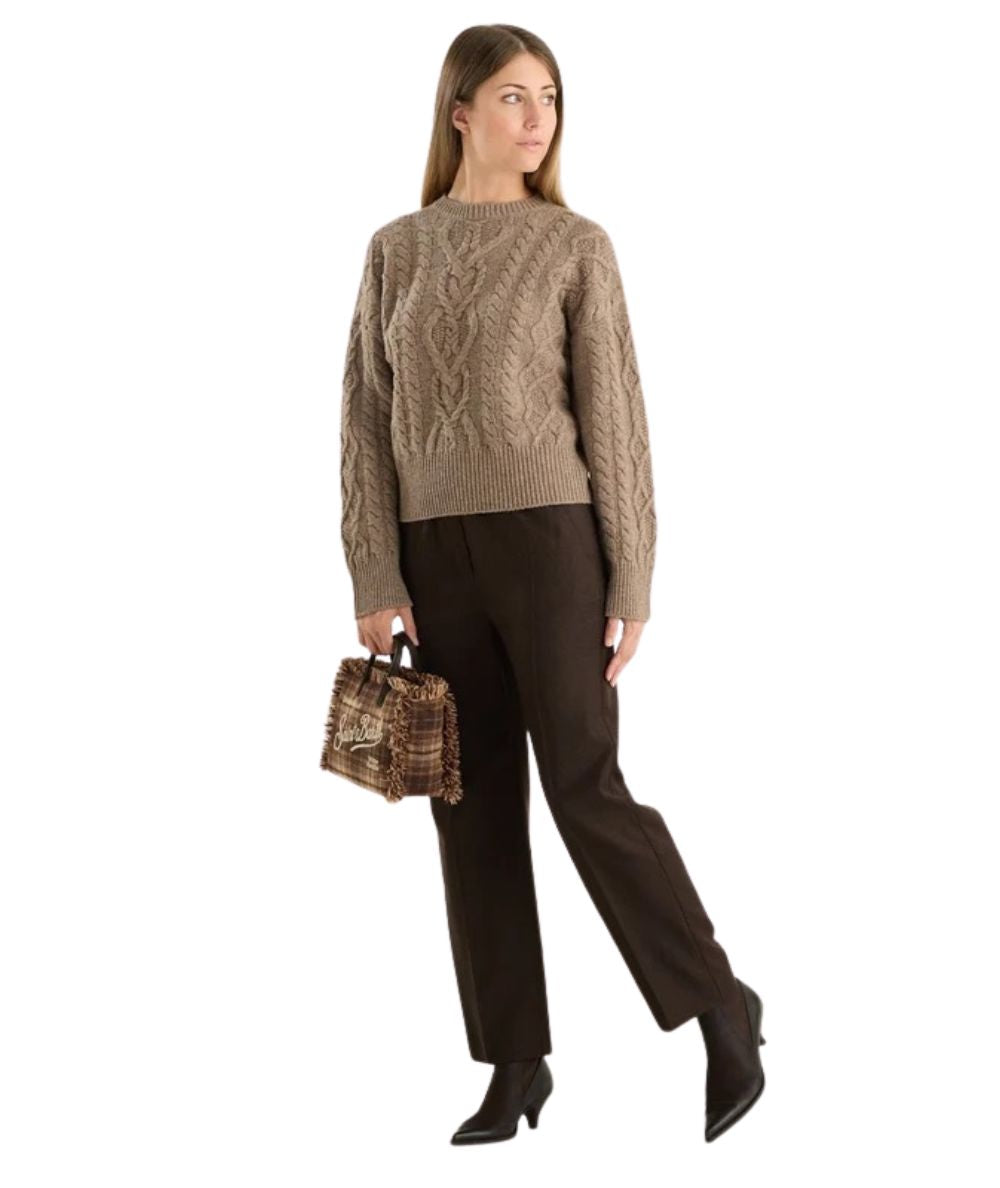 Max Mara Weekend Pantaloni in Flanella di Lana HATELEY Marrone