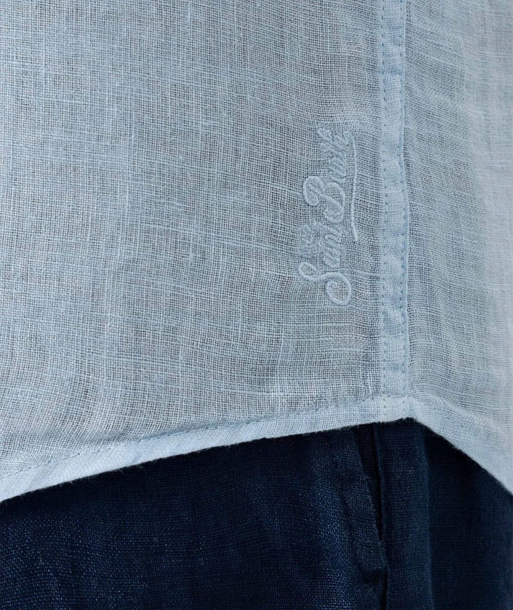 Mc2 Saint Barth Camicia in Lino Pamplona 0318H Celeste
