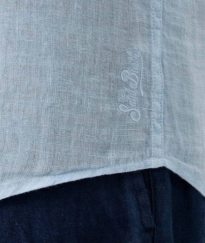 Mc2 Saint Barth Camicia in Lino Pamplona 0318H Celeste