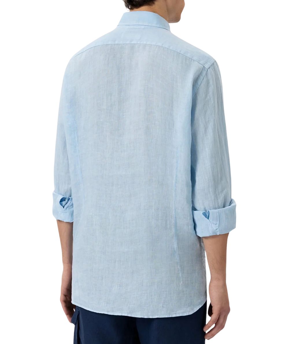 Mc2 Saint Barth Camicia in Lino Pamplona 0318H Celeste
