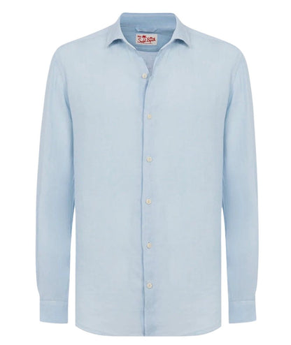 Mc2 Saint Barth Camicia in Lino Pamplona 0318H Celeste