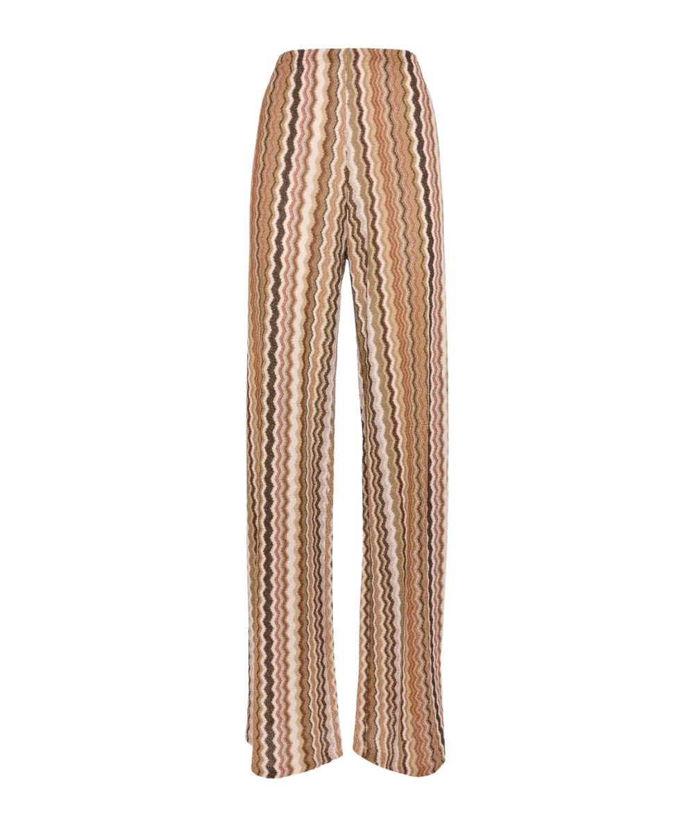 Mc2 Saint Barth Pantaloni Rachel in Chevron 18 Amalia Marrone