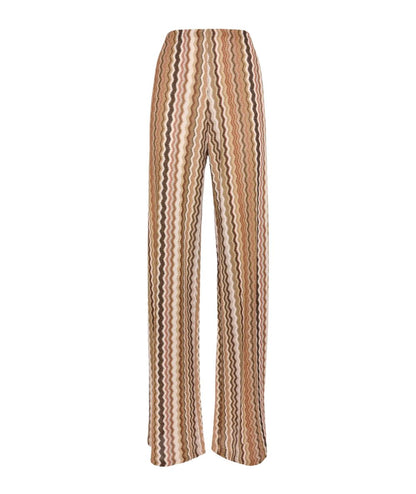 Mc2 Saint Barth Pantaloni Rachel in Chevron 18 Amalia Marrone