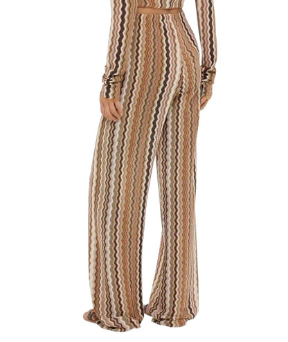 Mc2 Saint Barth Pantaloni Rachel in Chevron 18 Amalia Marrone