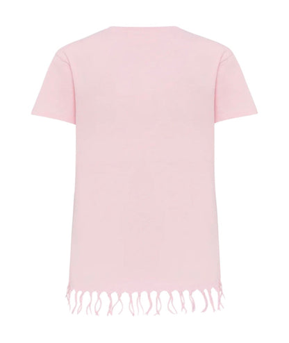 Mc2 Saint Barth Abito con Logo Patch e Frange Abbey Rosa