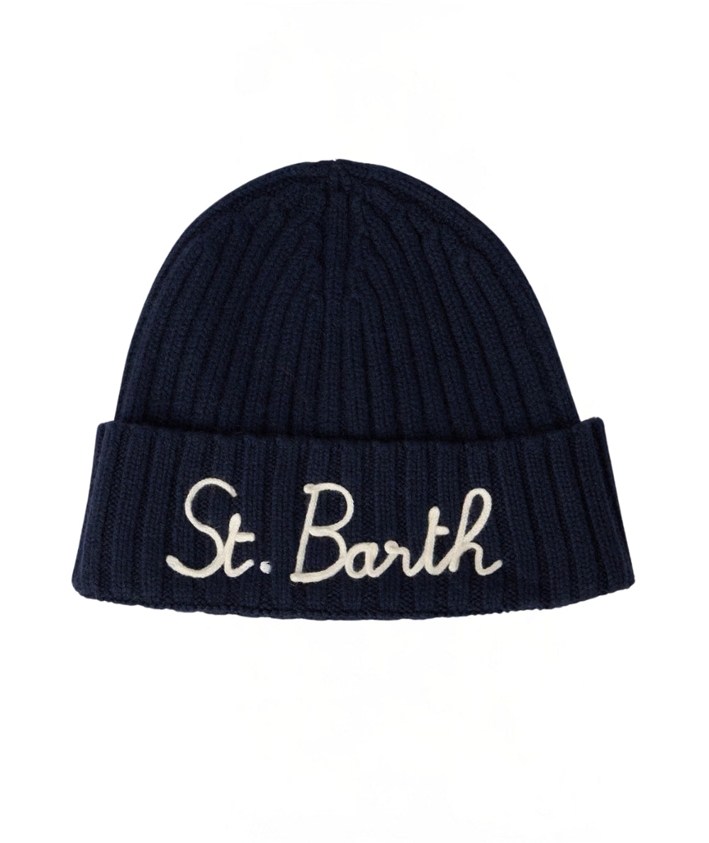 Mc2 Saint Barth Berretto con Ricamo WENGEN Blu