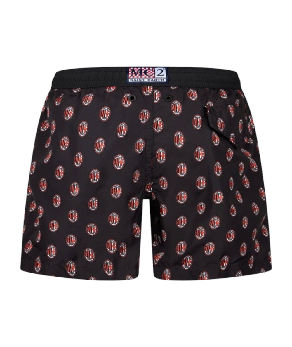 Mc2 Saint Barth Boxer da Mare con Coulisse Jean Lighting Milan Rosso/Nero 