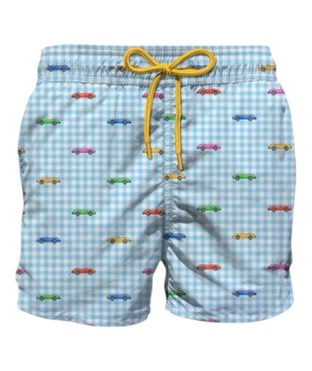 Mc2 Saint Barth Boxer da Mare in Tessuto Elastico Comfort Light Jr Azzurro