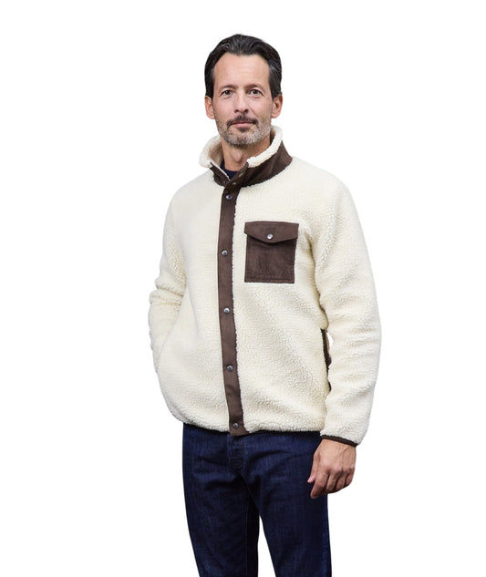 Mc2 Saint Barth Giacca in Pile con Zip KEYSTONE ZIP Bianco