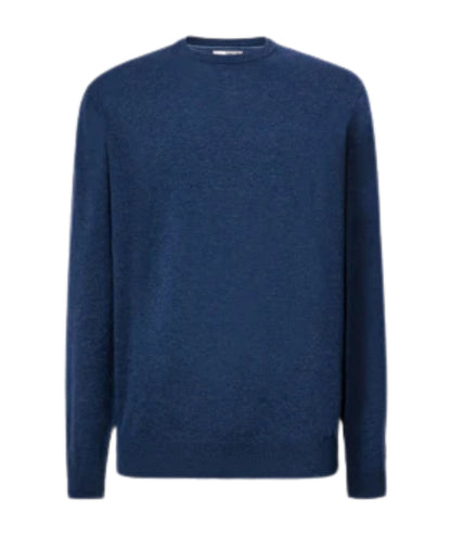 Mc2 Saint Barth Maglione Girocollo Lana Merino REGENT MERINOCASH Blu Denim