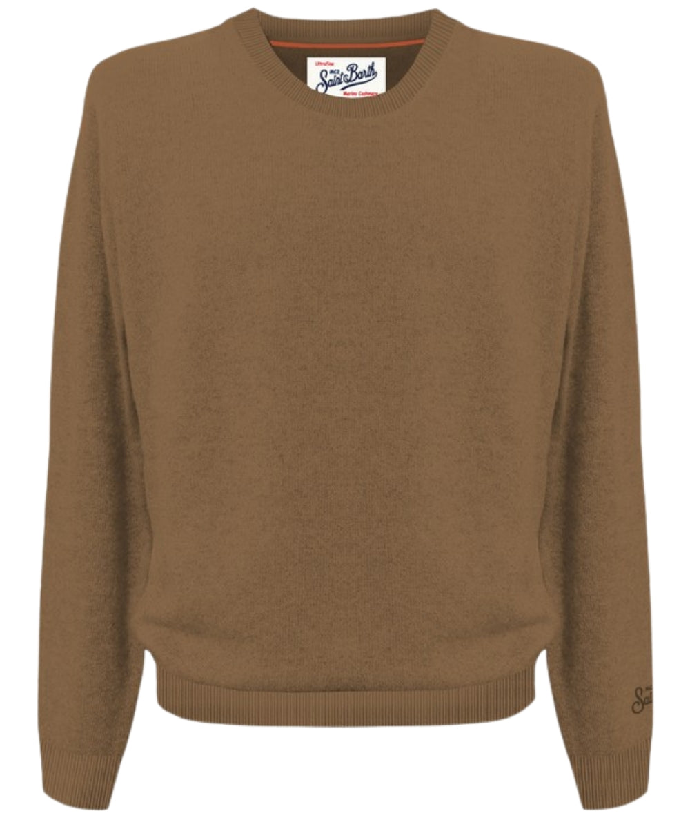 Mc2 Saint Barth Maglione Girocollo Lana Merino REGENT MERINOCASH Cammello