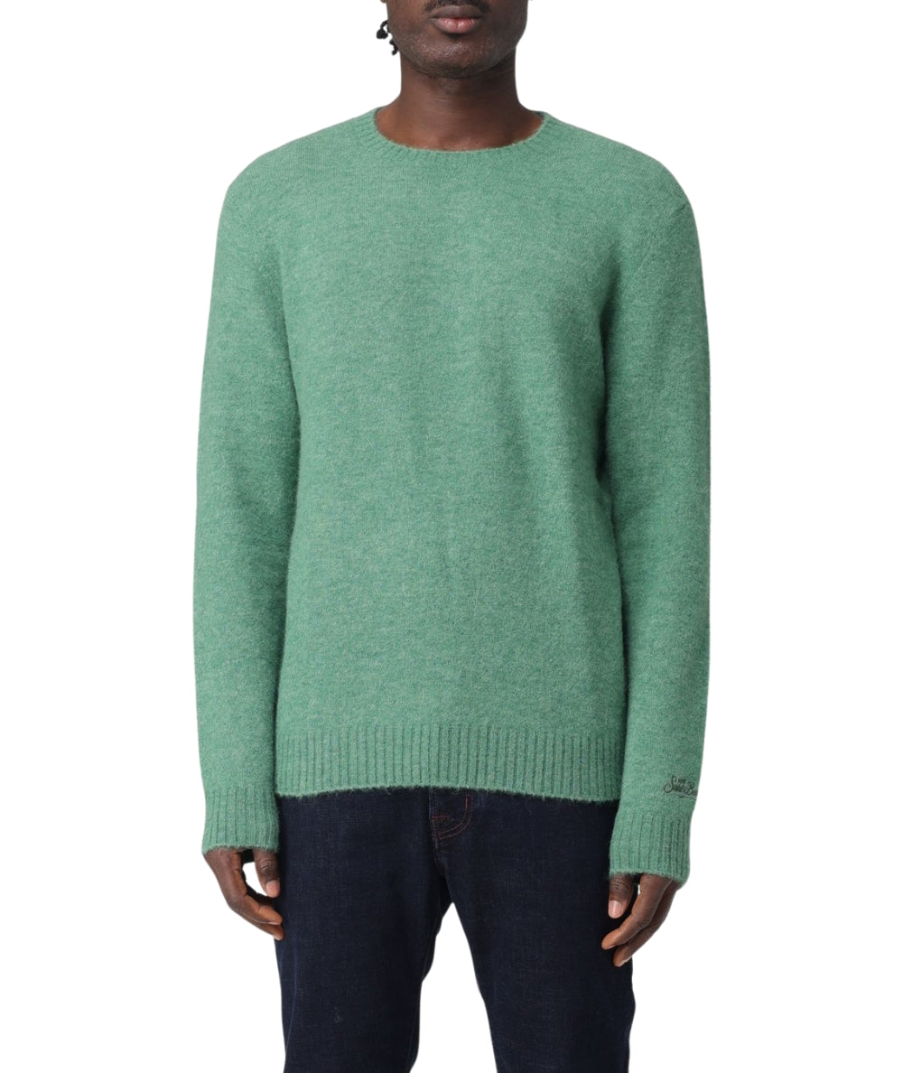 Mc2 Saint Barth Maglione Girocollo REGENT ALPACA Verde Salvia