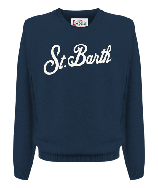 Mc2 Saint Barth Maglione con Logo DOUGLAS LIGHT Blu Navy