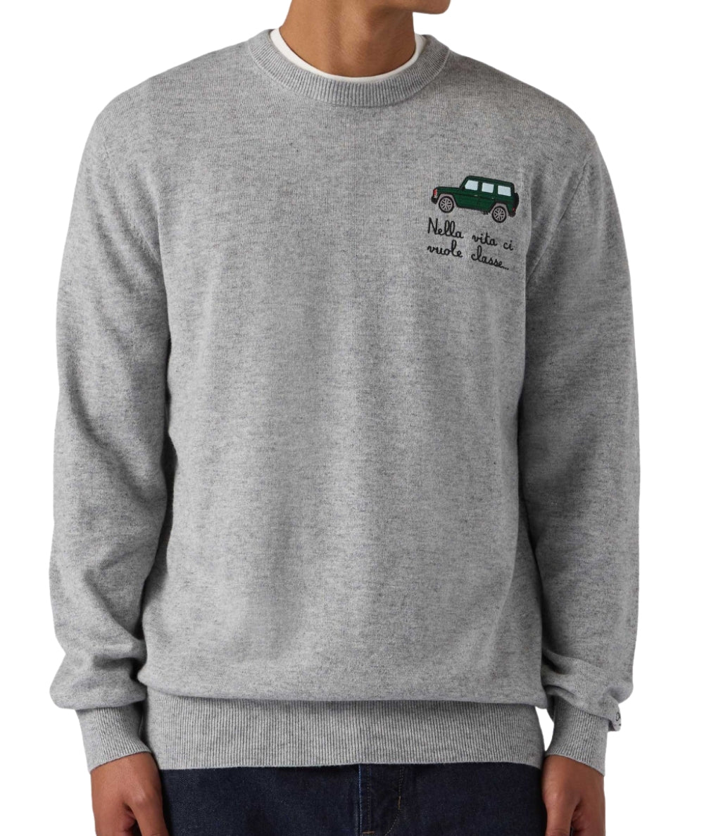 Mc2 Saint Barth Maglione con Ricami HERON LIGHT EMBRY Grigio