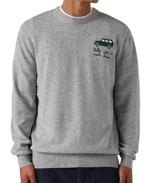 Mc2 Saint Barth Maglione con Ricami HERON LIGHT EMBRY Grigio