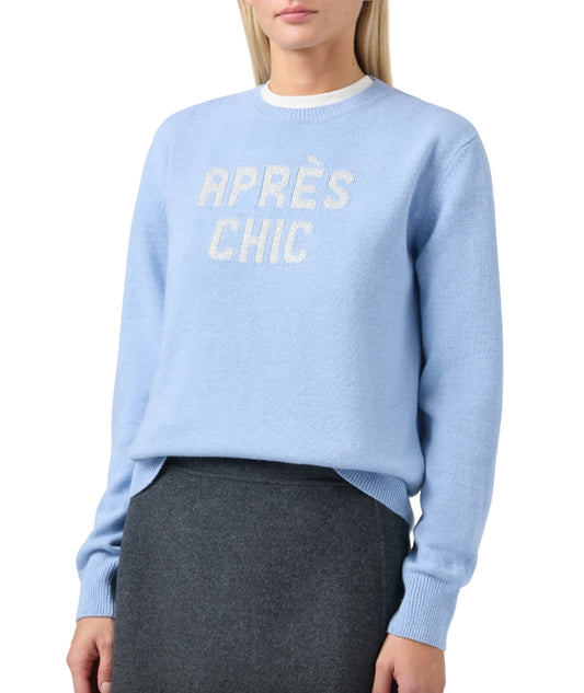 Mc2 Saint Barth Maglione con Scritta NEW QUEEN Azzurro