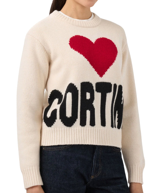 Mc2 Saint Barth Maglione con Stampa Jacquard KYLA Bianco