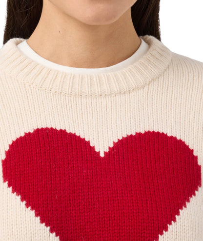 Mc2 Saint Barth Maglione con Stampa Jacquard KYLA Bianco