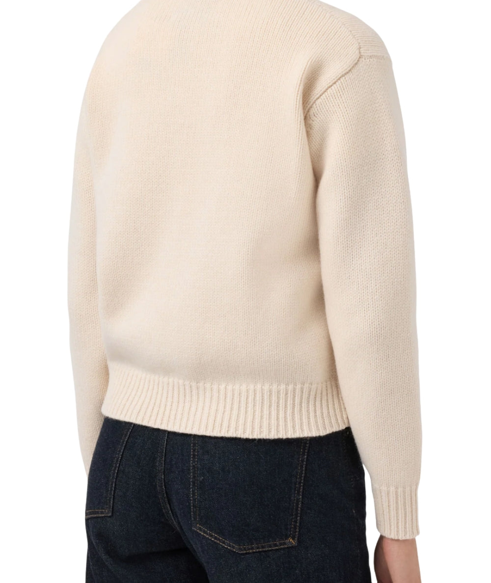 Mc2 Saint Barth Maglione con Stampa Jacquard KYLA Bianco