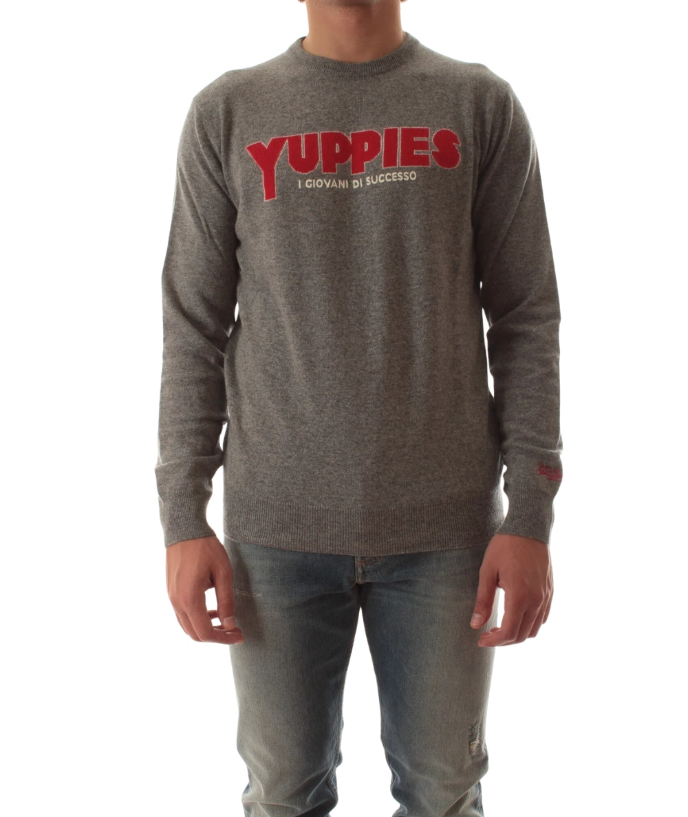 Mc2 Saint Barth Maglione in Lana e Cashmere HERON LIGHT Grigio