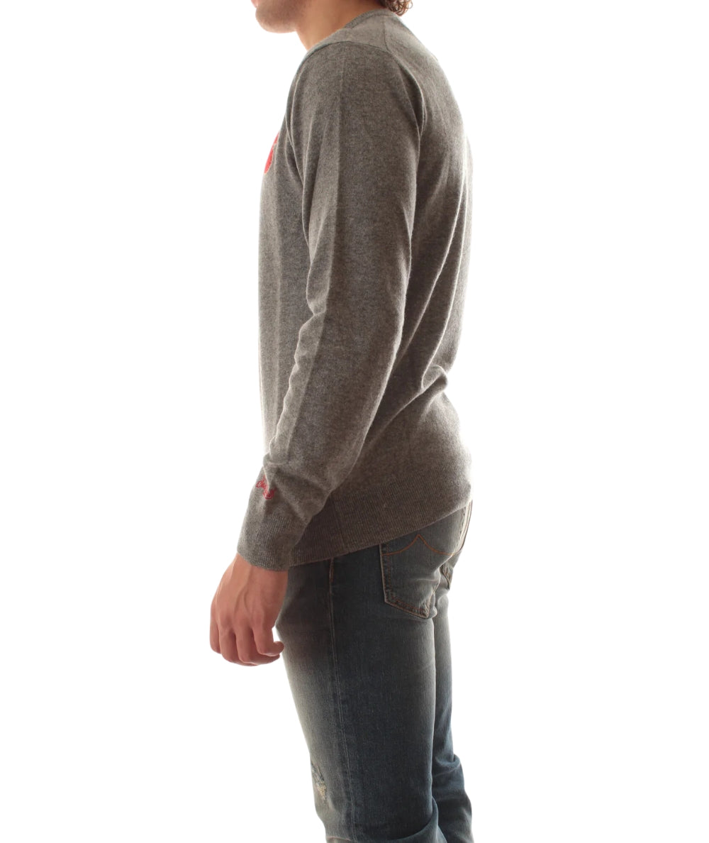 Mc2 Saint Barth Maglione in Lana e Cashmere HERON LIGHT Grigio