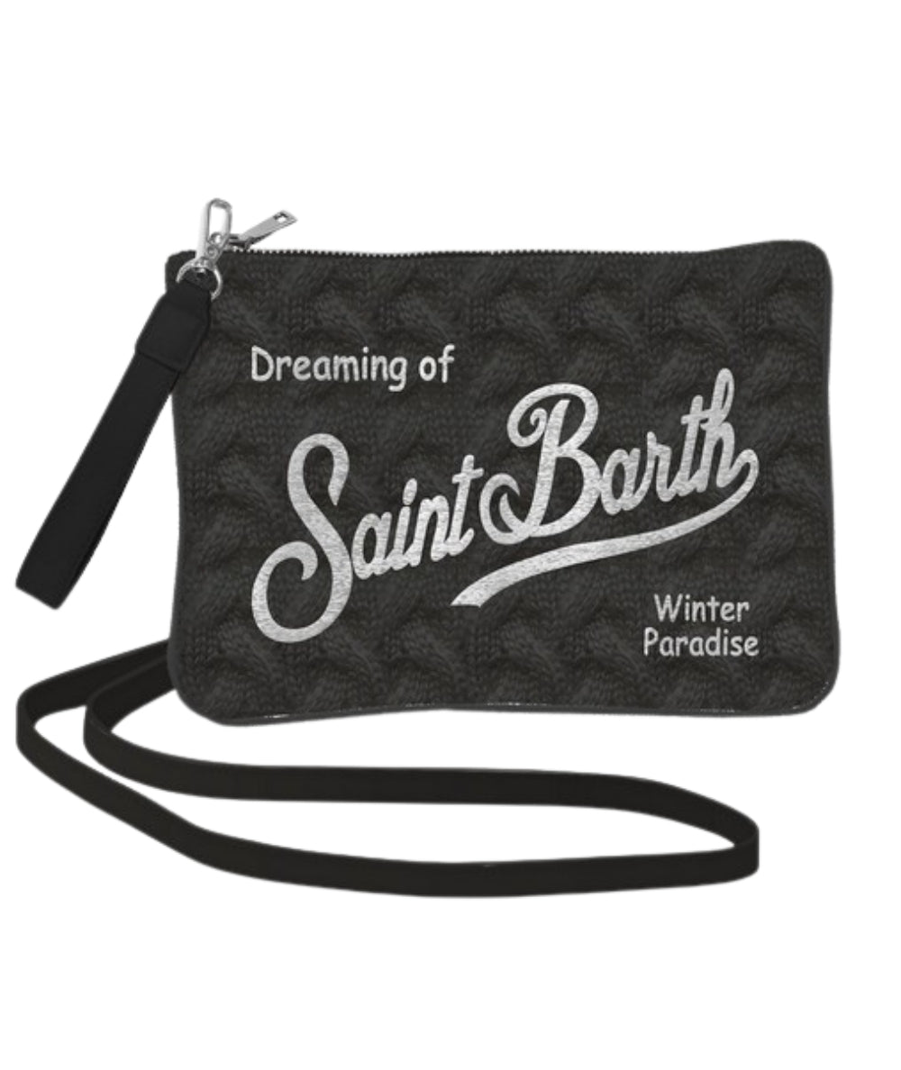 MC2 Saint Barth Pochette in Lana PARISIENNE WOOL BRAID PAR0029 Nero