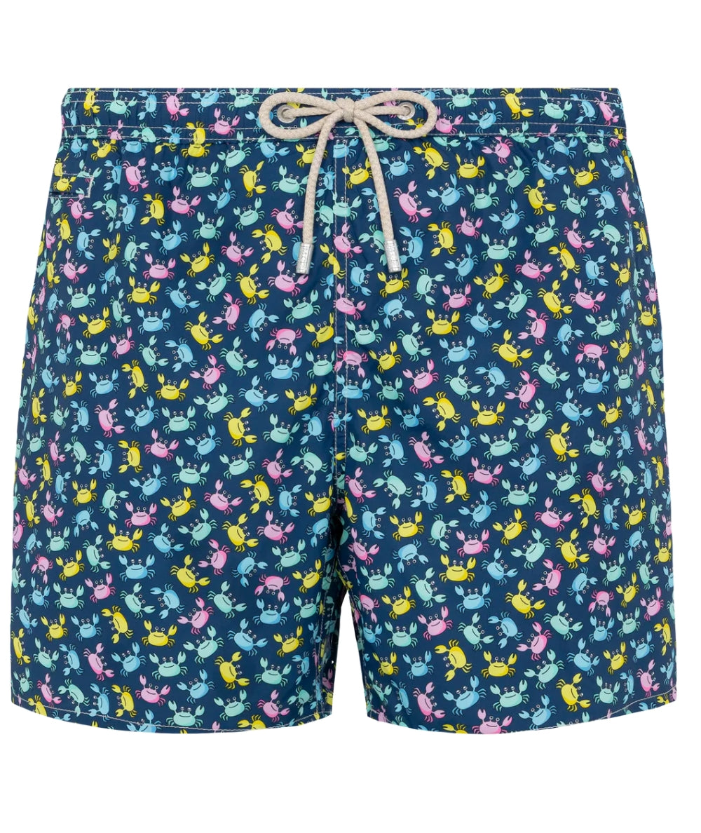 Mc2 Saint Barth Swim Short Crabby Multi P Lighting Micro Fantasy Blu