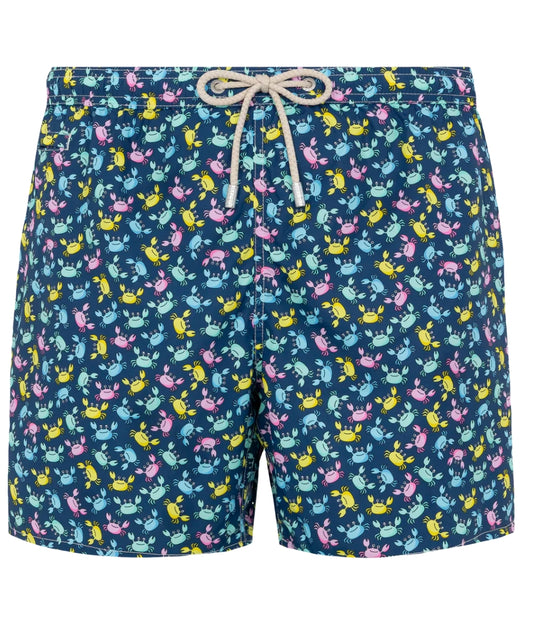 Mc2 Saint Barth Swim Short Crabby Multi P Lighting Micro Fantasy Blu