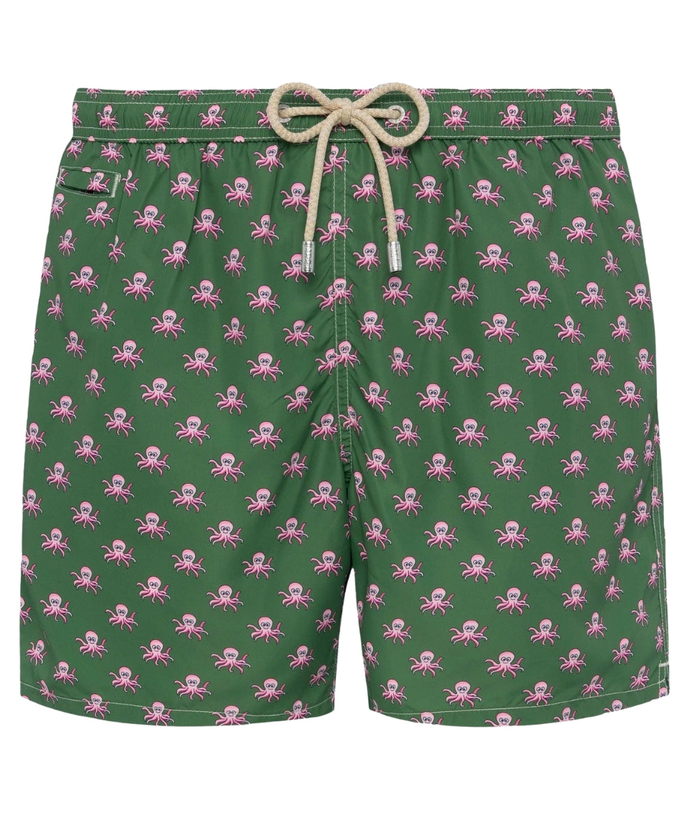 Mc2 Saint Barth Swim Short Lighting Micro Fantasy Polpy Verde