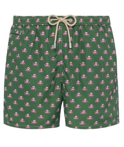 Mc2 Saint Barth Swim Short Lighting Micro Fantasy Polpy Verde