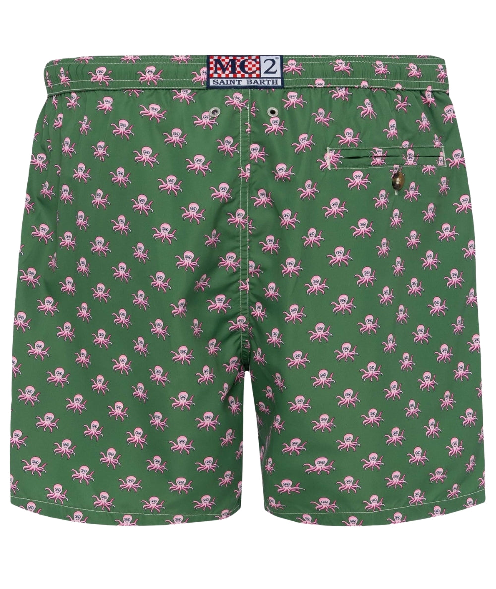 Mc2 Saint Barth Swim Short Lighting Micro Fantasy Polpy Verde