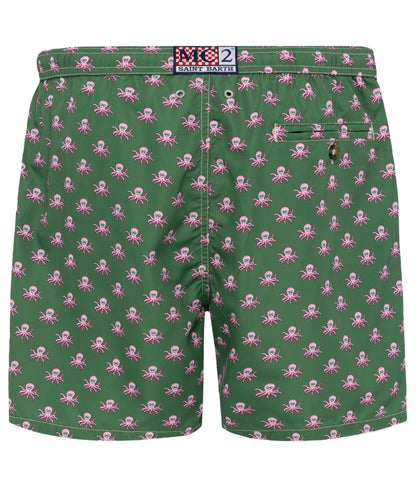 Mc2 Saint Barth Swim Short Lighting Micro Fantasy Polpy Verde