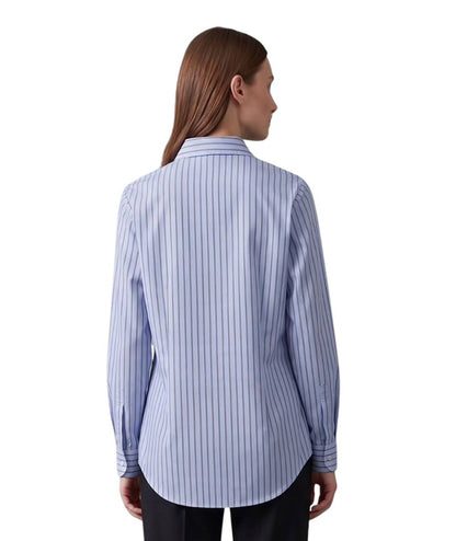Mondrian Venezia by Camicetta Snob Camicia Gessata 31503 776 48 Azzurro Cammello
