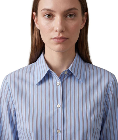 Mondrian Venezia by Camicetta Snob Camicia Gessata 31503 776 48 Azzurro Cammello