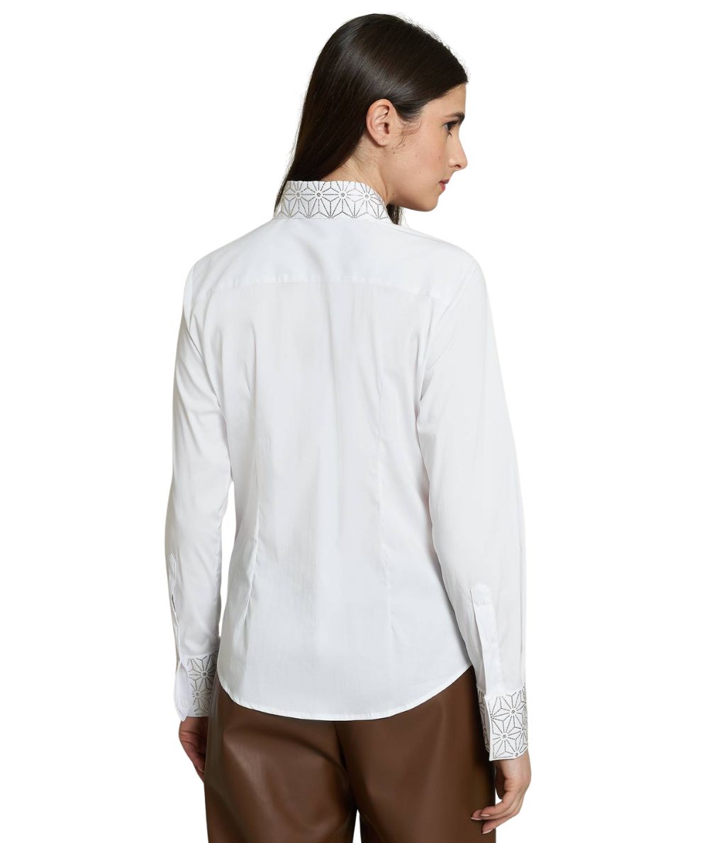 Mondrian Venezia by Camicetta Snob Camicia con Applicazioni Gioiello 31520 Bianco